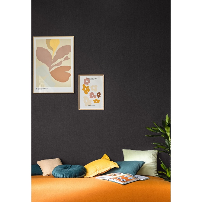 Papel pintado de efecto textil negro - TESSERA 40 | MURAKE - 880242