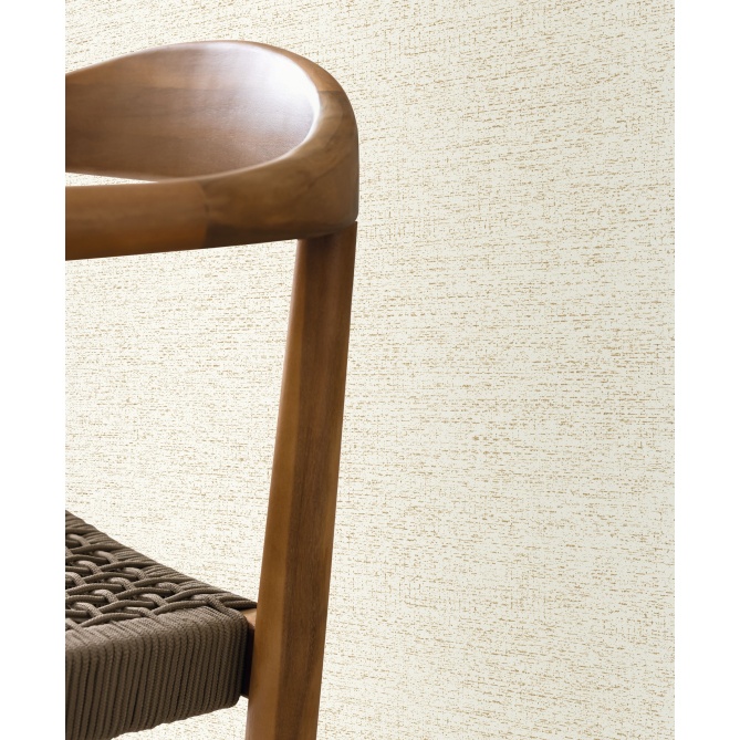 Papel pintado textil metalizado blanco y oro - TESSERA METAL 01 | MURAKE - 880243