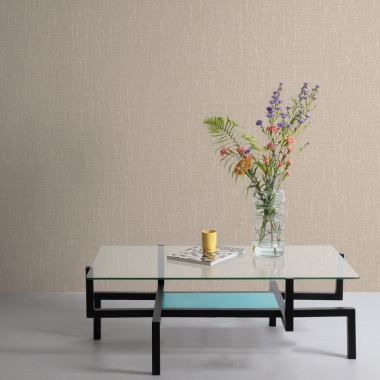 Papel pintado liso texturado greige - OAXACA 01 | MURAKE - 765500