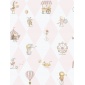 Papel pintado infantil de circo y rombos rosa - ARLECHIN 01 | MURAKE - 842199