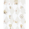 Papel pintado infantil de circo y rombos beige - ARLECHIN 03 | MURAKE - 842201