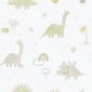 Papel pintado infantil de dinosaurios verde - DINOZAVR 03 | MURAKE - 842204