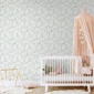 Papel pintado infantil de aves y ramas verde - MADARKA 03 | MURAKE - 842207