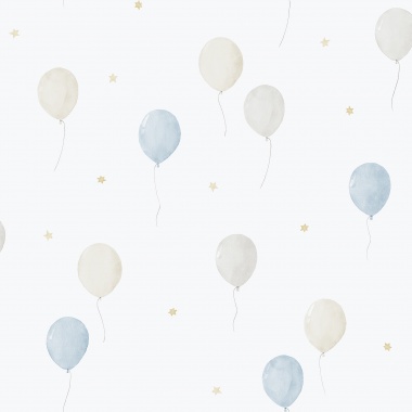 Papel pintado infantil de globos de fiesta azul - LIFT 02 | MURAKE - 842217