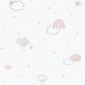 Papel pintado infantil de arcoíris y nubes rosa - TECZA 01 | MURAKE - 842219