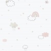 Papel pintado infantil de arcoíris y nubes rosa - TECZA 01 | MURAKE - 842219