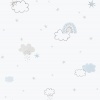 Papel pintado infantil de arcoíris y nubes azul - TECZA 02 | MURAKE - 842220