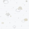 Papel pintado infantil de arcoíris y nubes beige - TECZA 03 | MURAKE - 842221