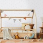 Papel pintado infantil de lunares azul - MACULATO 02 | MURAKE - 842230