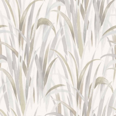 Papel pintado espigas y hojas gris - NARIVA 01 | MURAKE - 836700
