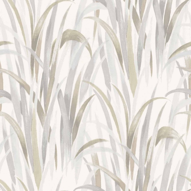 Papel pintado espigas y hojas gris - NARIVA 01 | MURAKE - 836700
