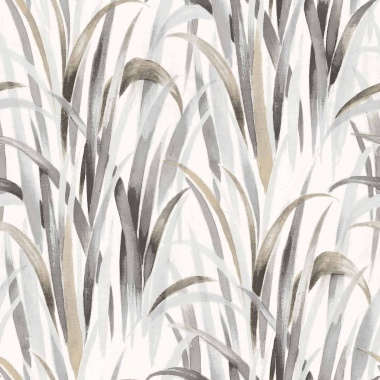Papel pintado espigas y hojas gris - NARIVA 02 | MURAKE - 836701