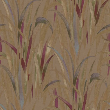 Papel pintado espigas y hojas ocre - NARIVA 06 | MURAKE - 836705