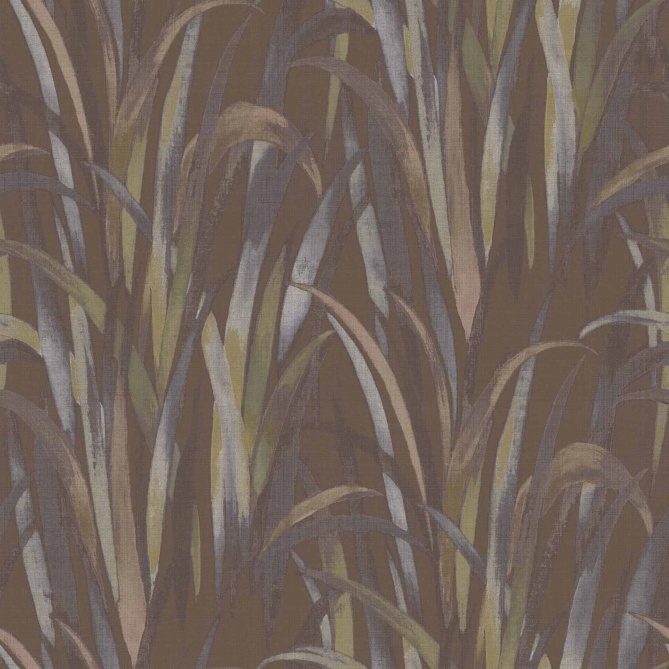 Papel pintado espigas y hojas marrón - NARIVA 07 | MURAKE - 836706