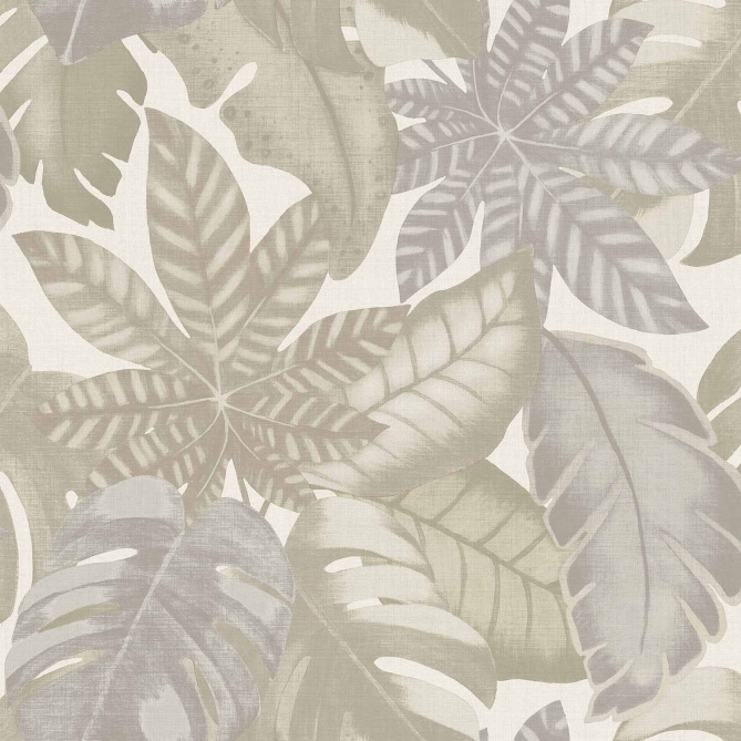 Papel pintado hojas tropicales beige - VENALIA 01 | MURAKE - 836707