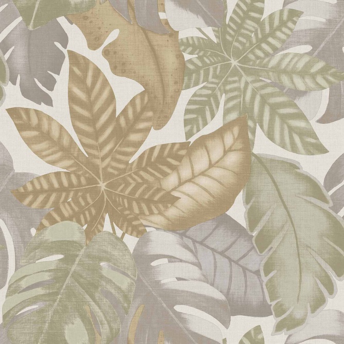 Papel pintado hojas tropicales verde - VENALIA 02 | MURAKE - 836708