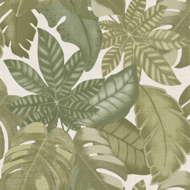 Papel pintado hojas tropicales verde - VENALIA 03 | MURAKE - 836709