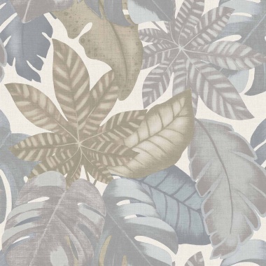 Papel pintado hojas tropicales gris - VENALIA 04 | MURAKE - 836710