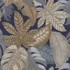 Papel pintado hojas tropicales azul - VENALIA 05 | MURAKE - 836711