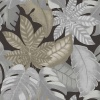 Papel pintado hojas tropicales gris - VENALIA 06 | MURAKE - 836712