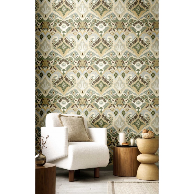 Papel pintado kilim verde - KANTRA 02 | MURAKE - 836714