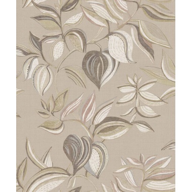 Papel pintado ramas y hojas colgantes beige - SARAVI 01 | MURAKE - 836717