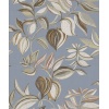Papel pintado ramas y hojas colgantes azul - SARAVI 02 | MURAKE - 836718