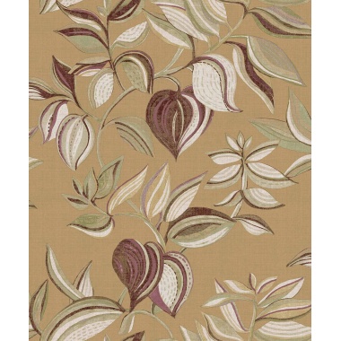 Papel pintado ramas y hojas colgantes ocre - SARAVI 04 | MURAKE - 836720