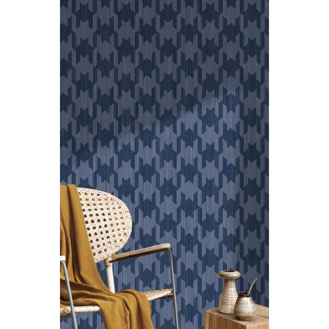 Papel pintado pata de gallo azul - TELMAR 03 | MURAKE - 836723