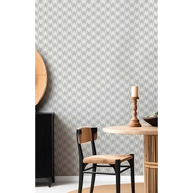 Papel pintado pata de gallo gris - TELMAR 02 | MURAKE - 836722