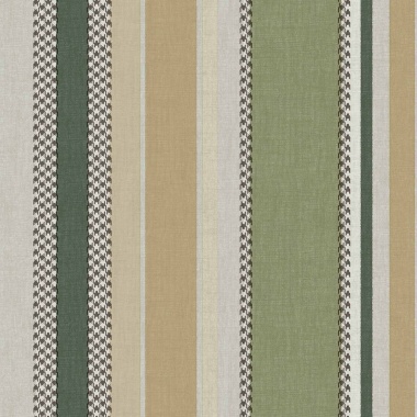 Papel pintado rayas y pata de gallo verde - RILONA 02 | MURAKE - 836727