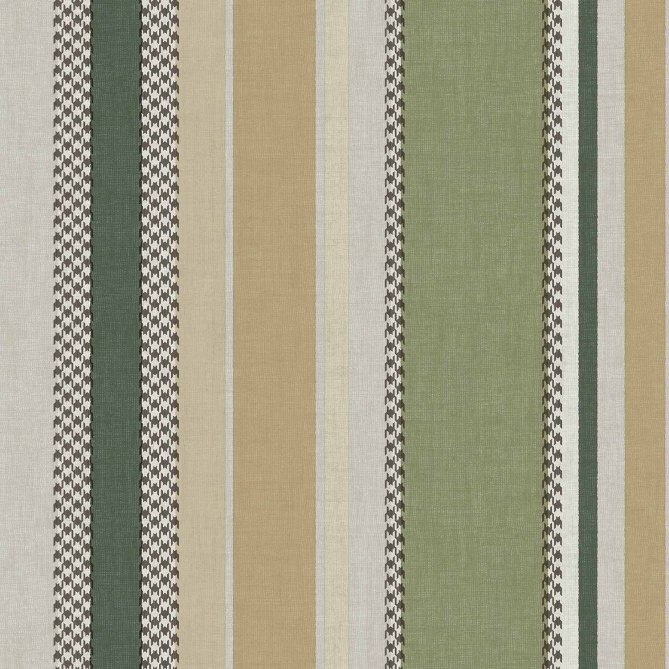 Papel pintado rayas y pata de gallo verde - RILONA 02 | MURAKE - 836727