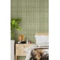 Papel pintado tejido entrelazado verde - VARANI 06 | MURAKE - 836735