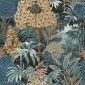 Papel pintado bosque tropical azul - SAVIREA 02 | MURAKE - 836758