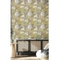 Papel pintado bosque tropical verde salvia dorado - SAVIREA 01 | MURAKE - 836757