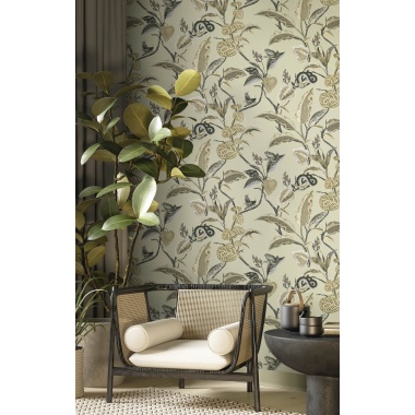 Papel pintado ramas y hojas verde - SELVARI 04 | MURAKE - 836763