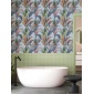 Papel pintado hojas alargadas azul - LIRVANA 04 | MURAKE - 836767