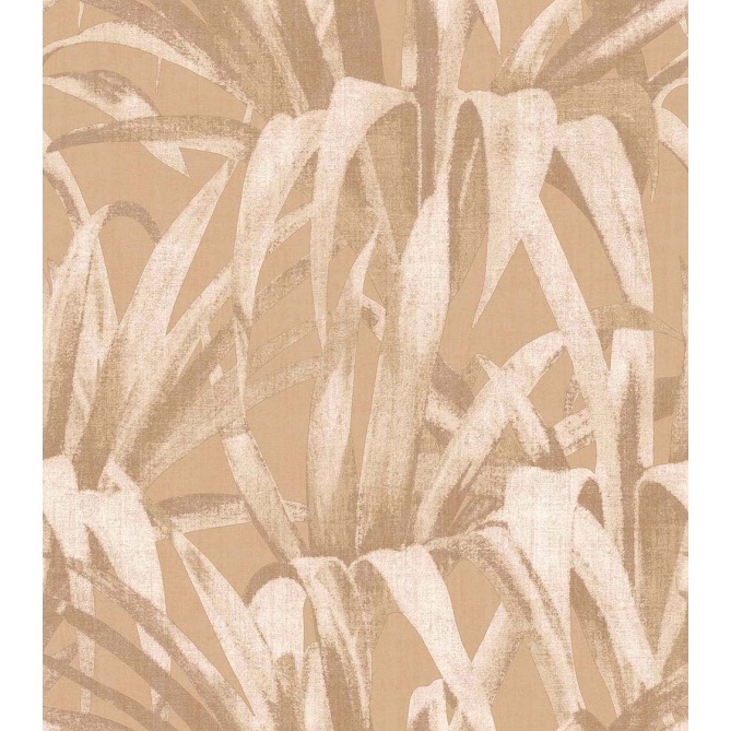 Papel pintado hojas de palmera beige rosado - PALVENA 03 | MURAKE - 836773
