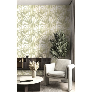 Papel pintado hojas de palmera verde - PALVENA 04 | MURAKE - 836774