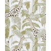Papel pintado jirafas y palmeras verde - ZALUNIA 01 | MURAKE - 836775