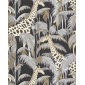 Papel pintado jirafas y palmeras negro - ZALUNIA 03 | MURAKE - 836777
