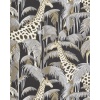 Papel pintado jirafas y palmeras negro - ZALUNIA 03 | MURAKE - 836777