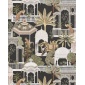 Papel pintado jardín oriental negro - JARDENA 04 | MURAKE - 836784