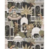 Papel pintado jardín oriental negro - JARDENA 04 | MURAKE - 836784