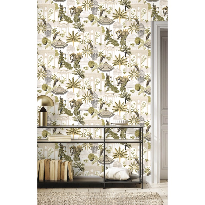 Papel pintado jardín oriental verde - JARDENA 02 | MURAKE - 836782