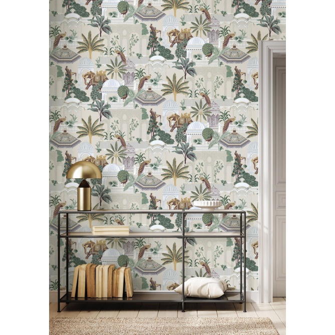 Papel pintado jardín oriental beige - JARDENA 01 | MURAKE - 836781
