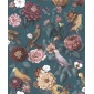 Papel pintado flores y aves azul - AVILORA 01 | MURAKE - 836785