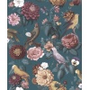 Papel pintado flores y aves azul - AVILORA 01 | MURAKE - 836785