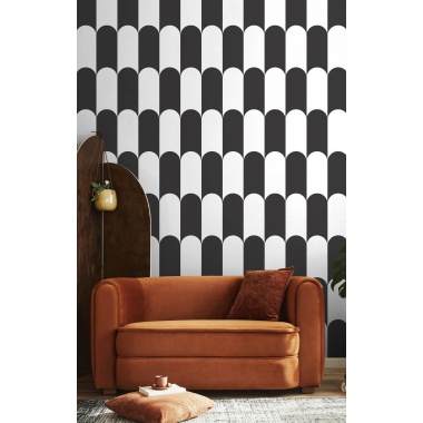 Papel pintado arcos bicolor negro - ARQUENA 04 | MURAKE - 836794