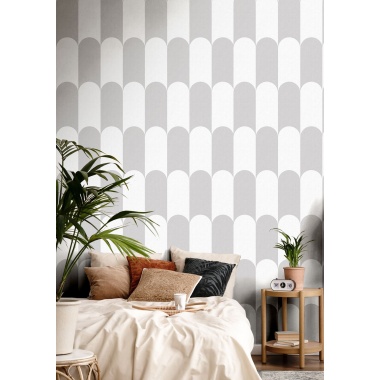 Papel pintado arcos bicolor gris - ARQUENA 02 | MURAKE - 836792